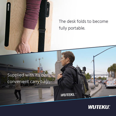 Portable Stand Up Laptop Desk - Light Wood