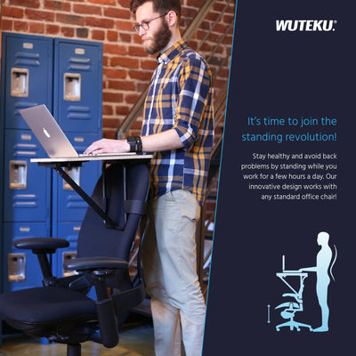 Portable Stand Up Laptop Desk - Light Wood