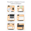 Portable Stand Up Laptop Desk - Light Wood