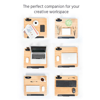 Portable Stand Up Laptop Desk - Light Wood